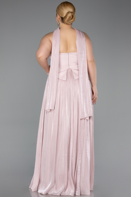 Long Powder Color Chiffon Formal Plus Size Dress ABU5958