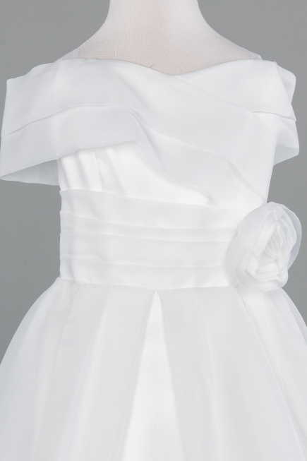 Short White Girl Dress ABK2565