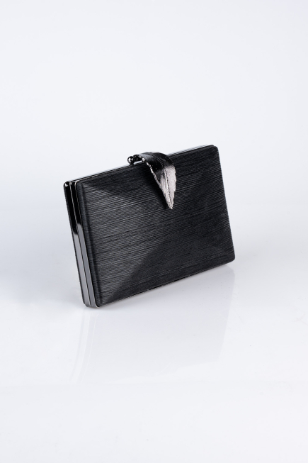 Black Laser Cut Evening Bag KC713