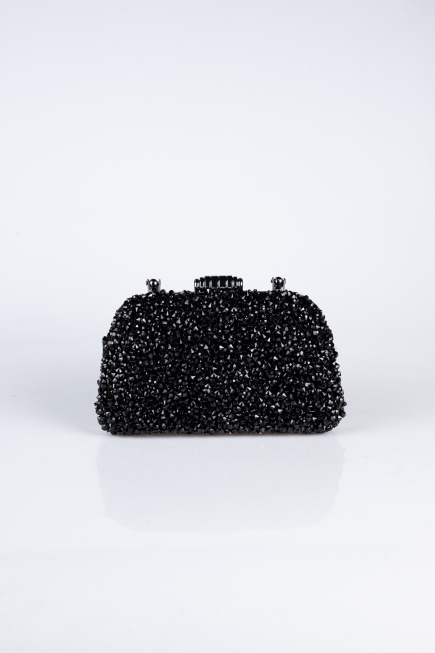 Black Plaster Fabric Night Bag SH839