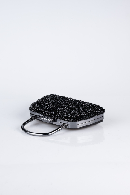 Black Plaster Fabric Night Bag SH839