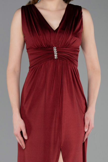 Long Burgundy Prom Gown ABU6043
