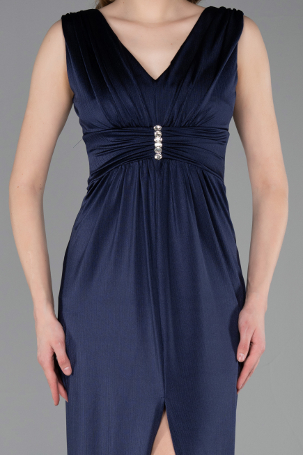 Long Navy Blue Prom Gown ABU6043