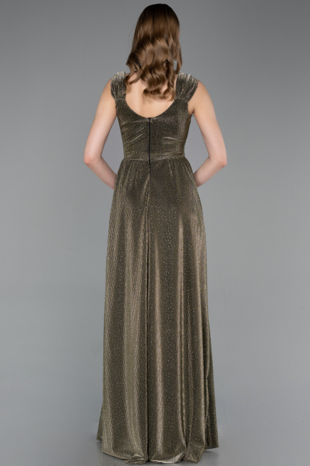 Long Gold Prom Gown ABU6045
