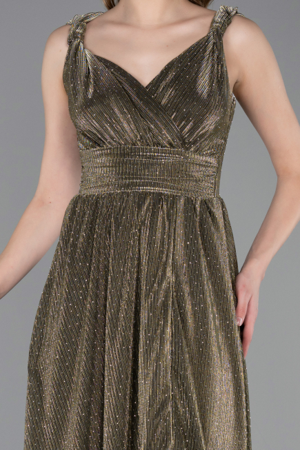 Long Gold Prom Gown ABU6045