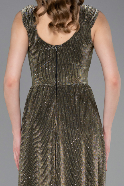 Long Gold Prom Gown ABU6045