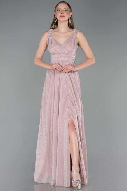 Long Powder Color Prom Gown ABU6045