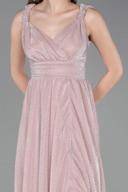 Long Powder Color Prom Gown ABU6045