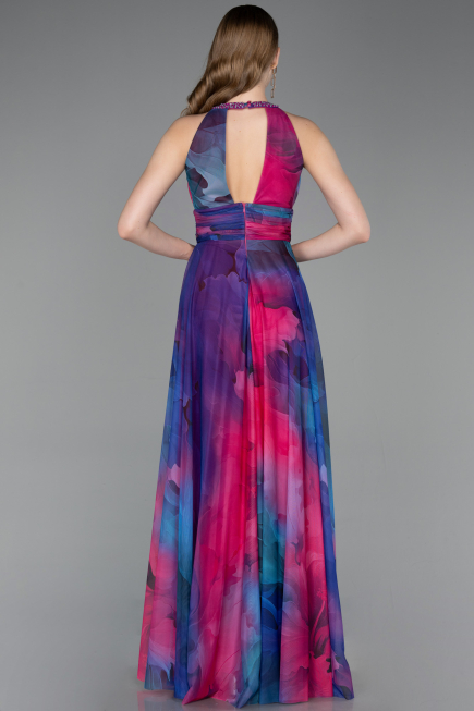 Long Fuchsia Evening Dress ABU6048