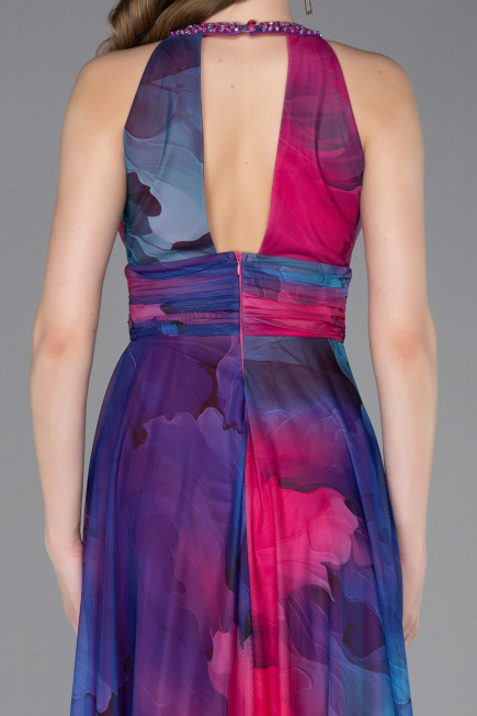 Long Fuchsia Evening Dress ABU6048