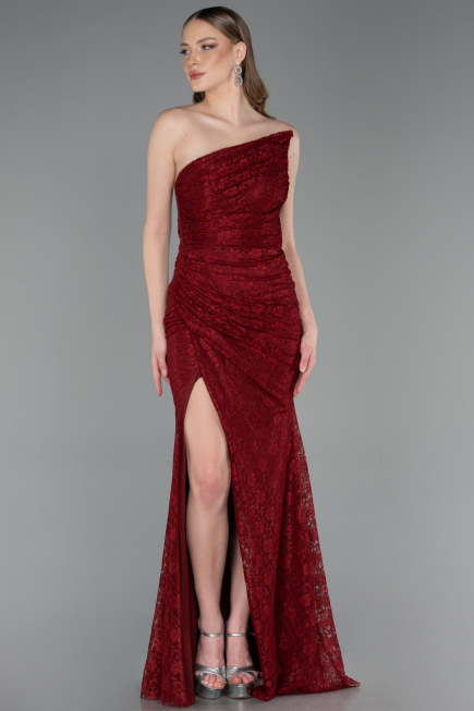 Long Burgundy Dantelle Evening Dress ABU6050