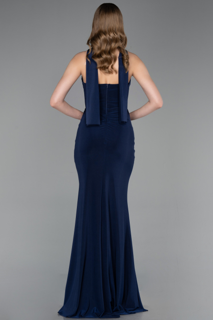 Long Navy Blue Prom Gown ABU6051