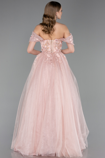 Long Powder Color Evening Dress ABU6056
