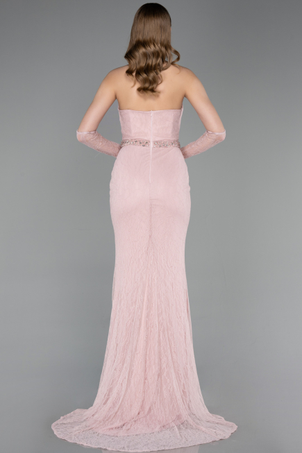 Long Powder Color Dantelle Evening Dress ABU6060