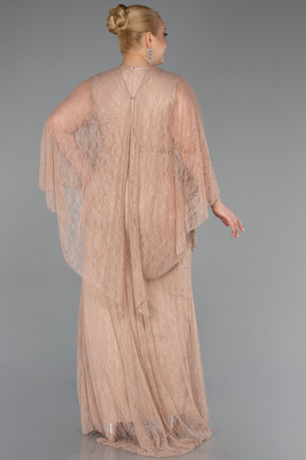 Long Mink Dantelle Plus Size Evening Gown ABU6065
