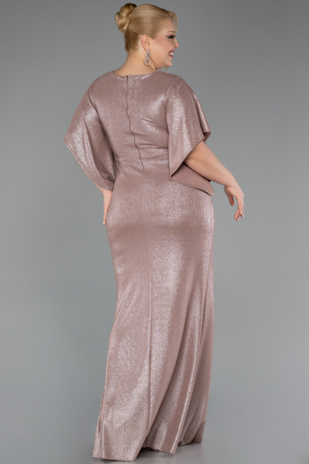 Long Gold Plus Size Evening Dress ABU3280