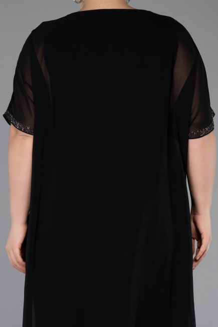 Midi Black Formal Plus Size Dress ABK2596