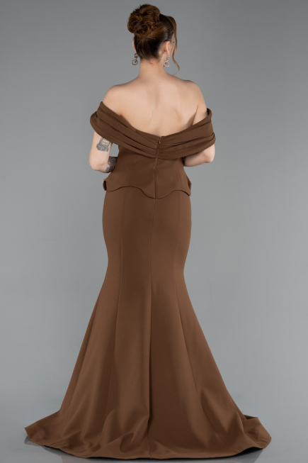 Long Brown Mermaid Prom Dress ABU6046