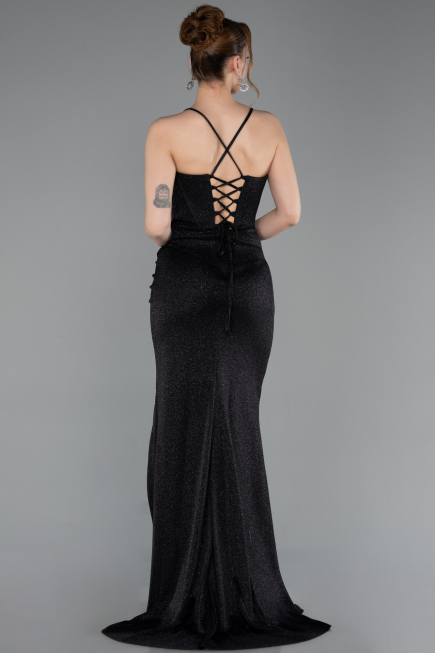 Long Black Prom Gown ABU6082