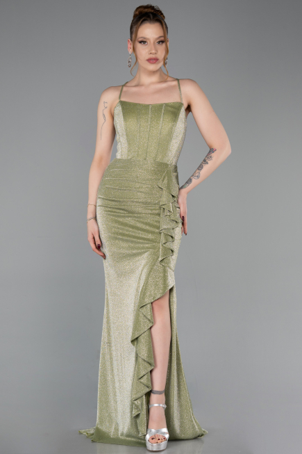Long Oil Green Prom Gown ABU6082
