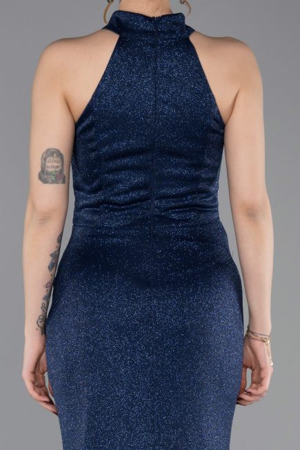 Long Navy Blue Evening Dress ABU6083