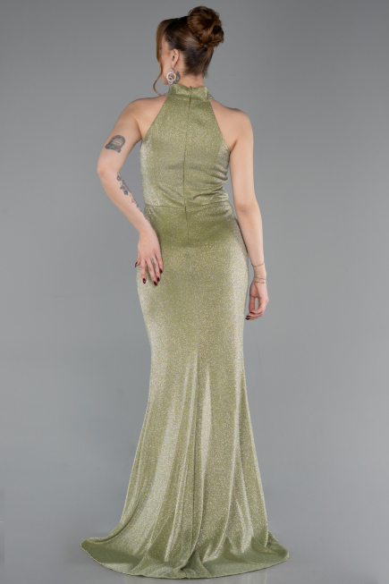 Long Oil Green Evening Dress ABU6083