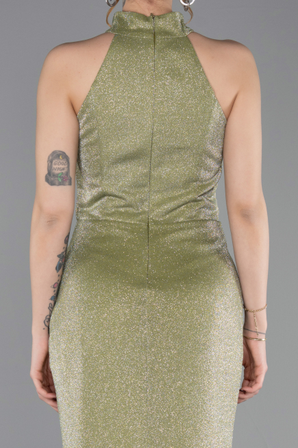 Long Oil Green Evening Dress ABU6083