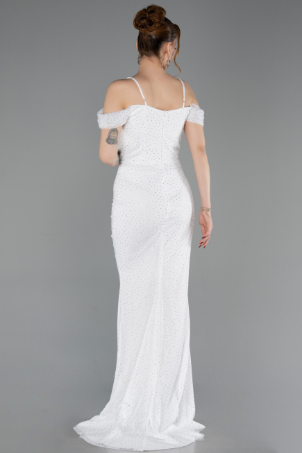 Long White Dantelle Evening Dress ABU6085