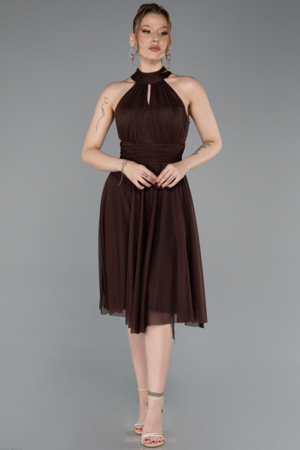 Short Brown Cocktail Dress ABK2612