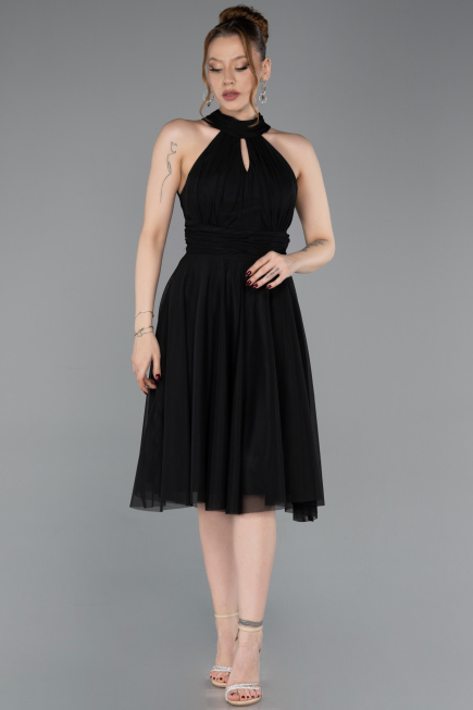 Short Black Cocktail Dress ABK2612
