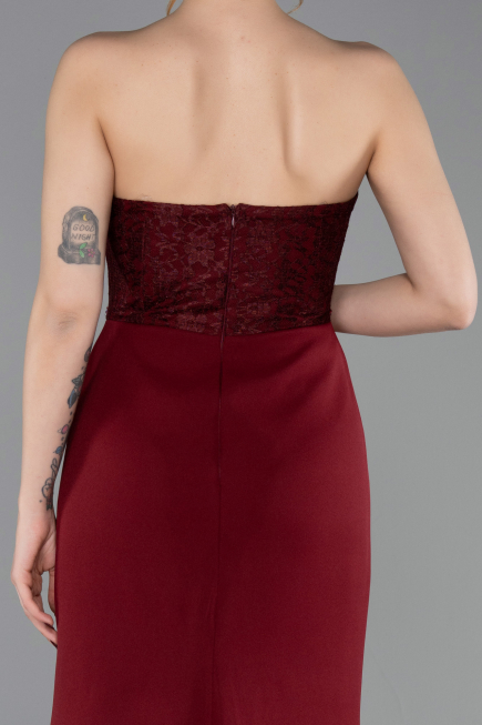 Burgundy Long Evening Dress ABU5568