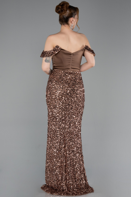 Long Brown Evening Dress ABU6087