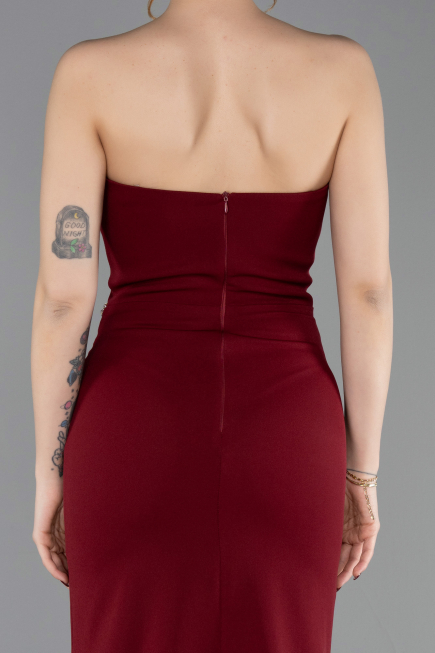 Long Burgundy Mermaid Prom Dress ABU6092