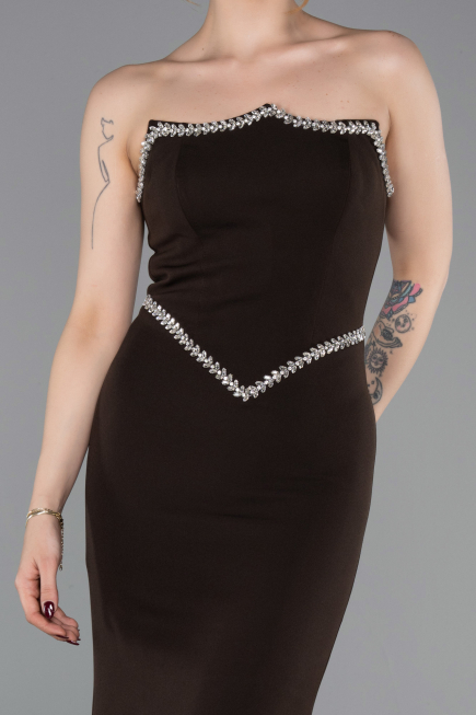 Long Brown Mermaid Prom Dress ABU6092