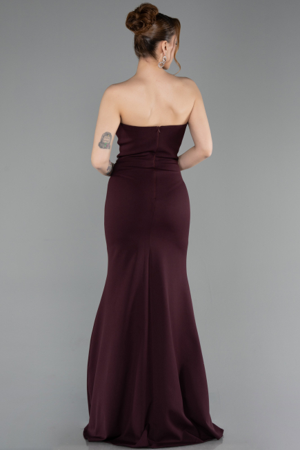 Long Cherry Colored Mermaid Prom Dress ABU6092