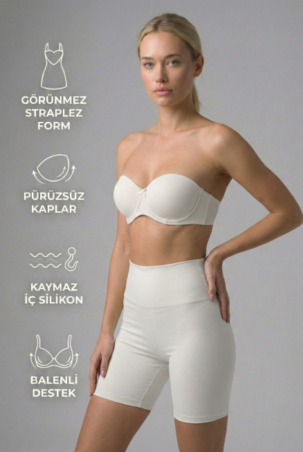 White Görünmez & Dekolte Sütyen EM701