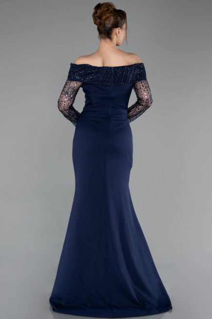 Long Navy Blue Evening Dress ABU6101