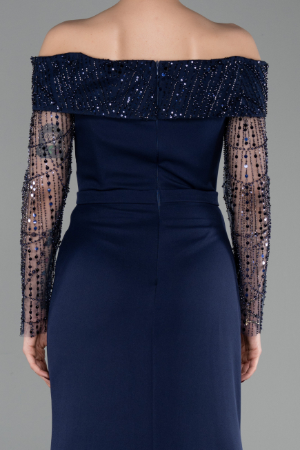 Long Navy Blue Evening Dress ABU6101