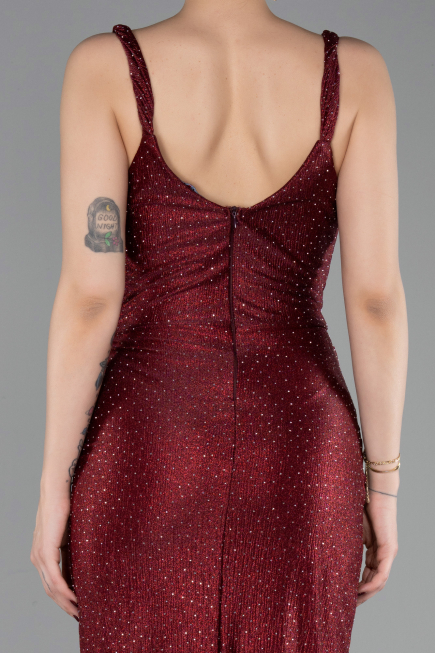Long Burgundy Prom Gown ABU6105