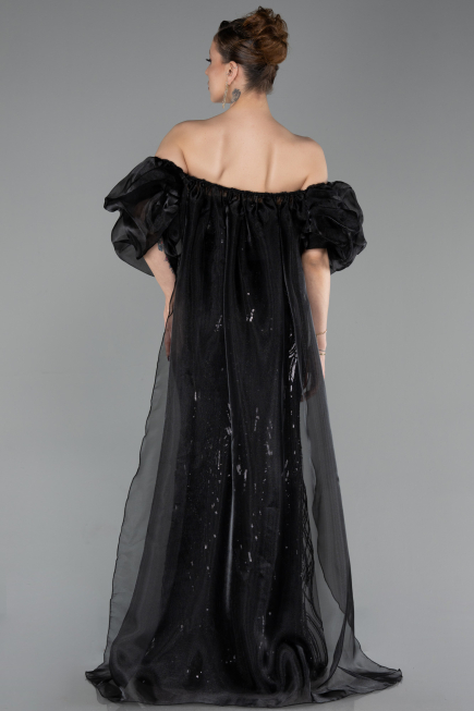 Long Black Scaly Evening Dress ABU6099