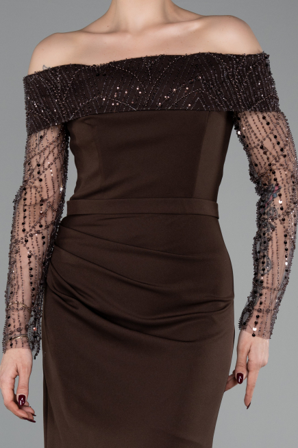 Long Brown Evening Dress ABU6101
