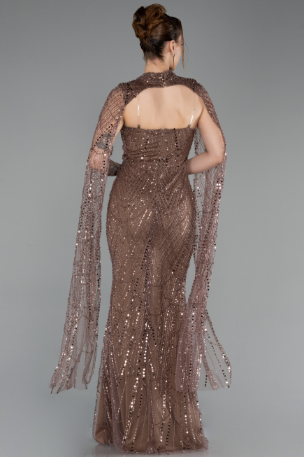 Long Copper Beaded Evening Dress ABU6104