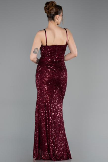 Long Burgundy Prom Gown ABU6106