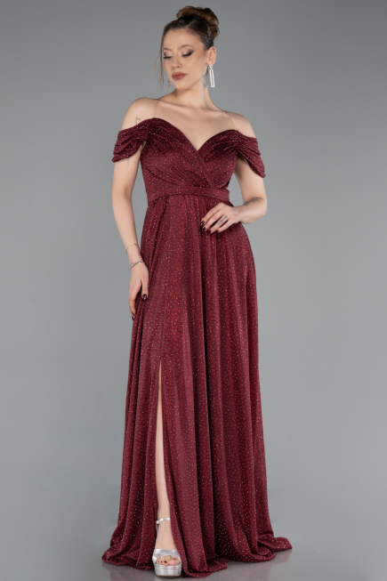 Long Burgundy Evening Dress ABU6107