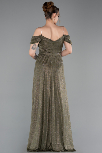 Long Olive Drab Evening Dress ABU6107