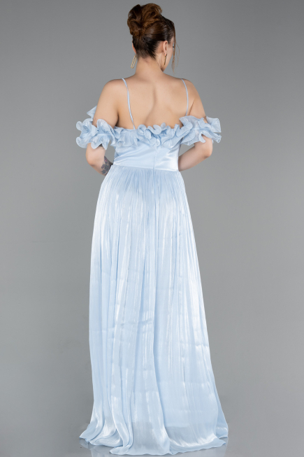 Long Light Blue Chiffon Prom Gown ABU6110