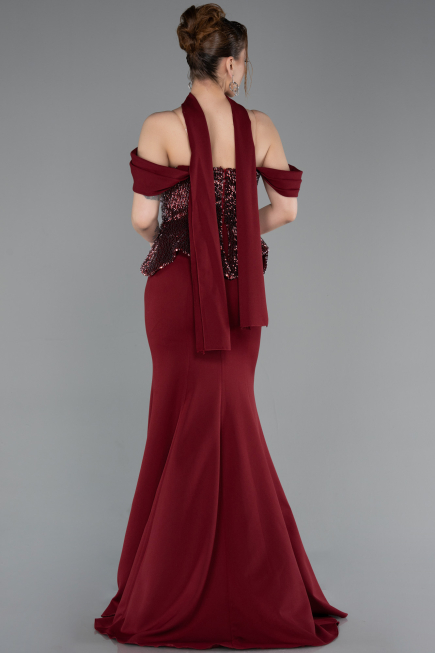Long Burgundy Evening Dress ABU6094