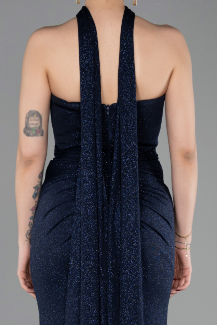 Long Navy Blue Evening Dress ABU6112