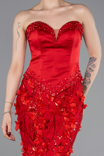 Long Red Evening Dress ABU6114