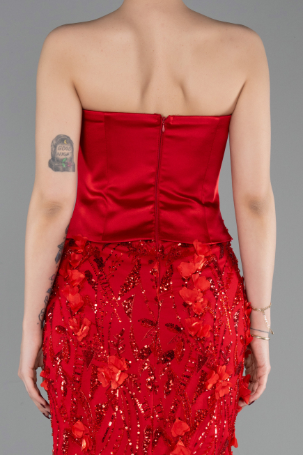 Long Red Evening Dress ABU6114